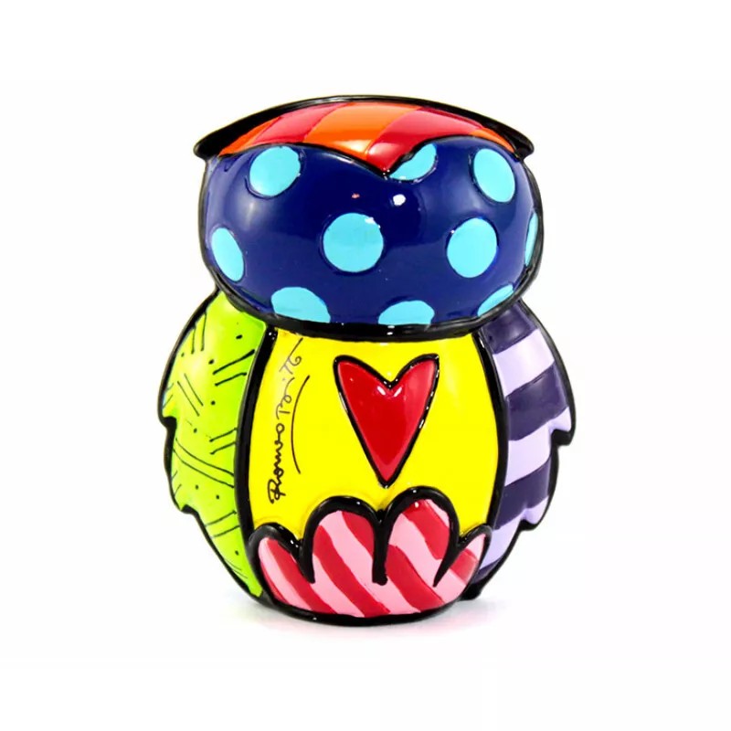 Romero Britto Mini Miniature Figurine: Owl NEW