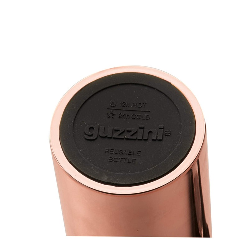 Guzzini Travel Thermal Bottle, Stainless Steel, Gold, 0