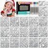158Pcs Christmas Temporary Tattoo Stencils and 8 Body Markers for