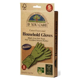If You Care FSC Certified & Fair Trade Rubber Natural Rubber House Hold Gloves, Small Cooking Gloves, Kitchen Gloves
