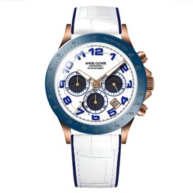 ANGEL CLOVER Angel Clover Watch LUCE SOLAR Luce Solar Men's White Blue Watch Watch Brand, white