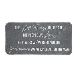 Pavilion Gift Company 25316 The Best Things-16" x 7.75" Garden Stone, Gray, White