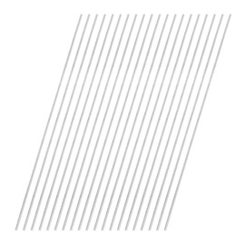 sourcing map 20Pcs Round Steel Rods, 1mm x 100mm SKD11 Steel Solid Lathe Bar Stock Tool for Shaft Gear Drill Lathes Boring Machine