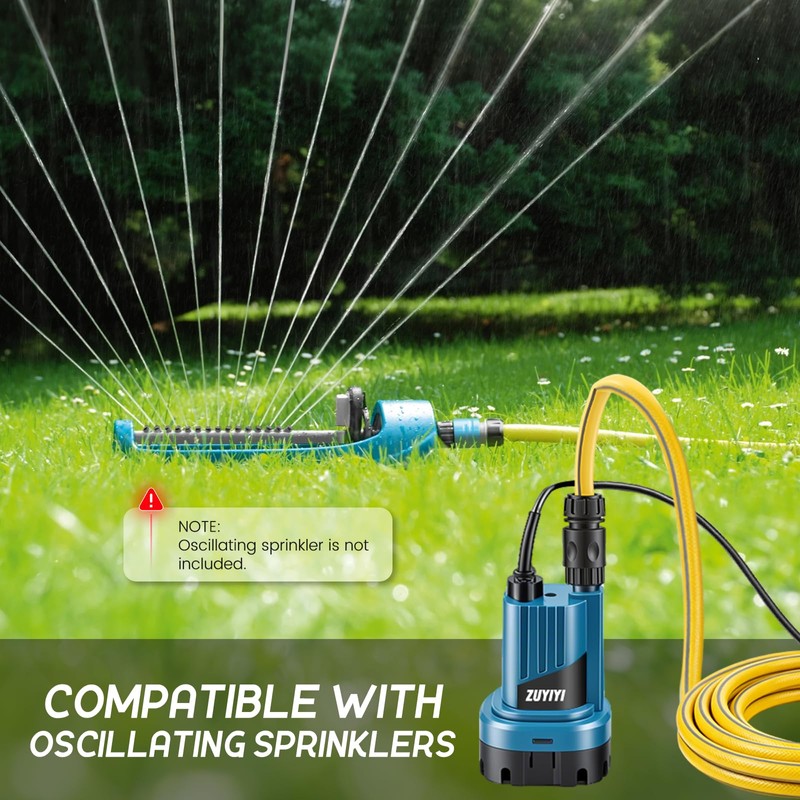 2-in-1 Cordless Submersible Stick Water Pump for Makita 18V Battery