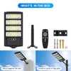 Solar Street Lights Outdoor Waterproof ,25000LM 320°Wide Angle Flood light,