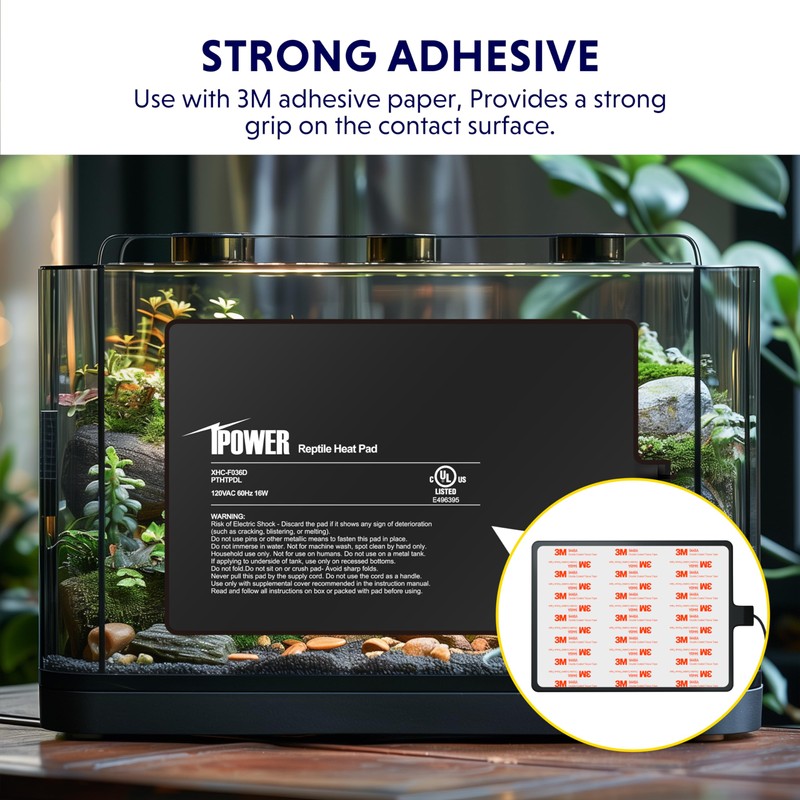 iPower 8X12 Inch Reptile Heat Pad Under Tank Heater Terrarium