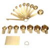 18PCS Measuring Cup Stainless Steel Gold Coffee Spoon Cup Set