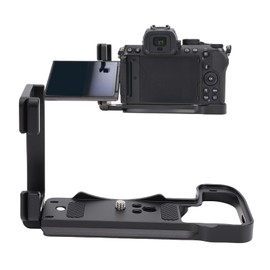 DSLR Camera L Bracket Vertical Horizontal Switching Tripod Quick Release Plate with 1/4 and 3/8 Inch Screw Hole, Compatible with Z50II Stabilizer Tripod Monopod