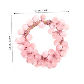 Baluue Elegant Pink Cat Eye Hair Scrunchies for Women Stretchy Elastic Hair Ties with Crystal Detail for Ponytail and Braids Gentle Fit