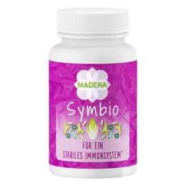 MADENA Symbio Intestinal Bacteria, Culture Complex with Lactobacillus and Bifidobacterium Bifidum Cultures, Inulin Synergy 1, Vitamin C, 50 Capsules Vegan, for Strengthening Immune System
