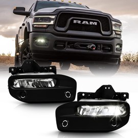 ACANII - For 2019 2020 2021 2022 2023 Ram 2500 3500 LED Bumper Fog Lights Driving Lamps w/Switch Replacement Left+Right