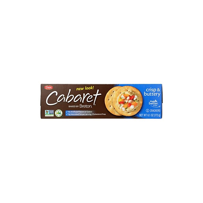 Dare Breton Cabaret Crisp & Buttery Crackers, No Artificial Flavors