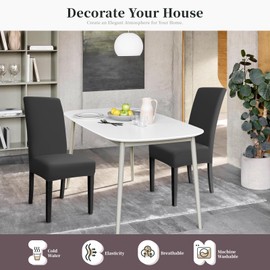 Chair Covers, Set of 2 Chair Covers, Modern Stretch Chair Covers, Universal Cover, Removable Chair Cover, Washable Cover, Dining Room Decoration, Fitted Cover, for Hotel, Wedding Parties (Set of 2,