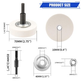 NuoDunco Grinding Wheel Adapter and 75mm Grinding Stone, Change Electric Drill into Grinding Machine for Metal Grinding, Polishing, Deburring（White）