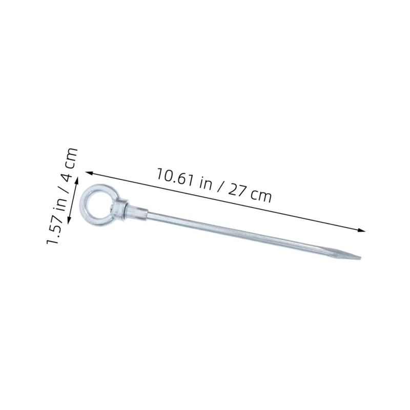 Gatuida 4 Pcs Heavy Duty Carbon Steel Tent Stakes Galvanized