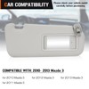 Sun Visor for Mazda 3 2010-2013, Right Passenger Side Gray