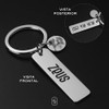 Clepsidra® Placa de identificación personalizada para perros y gatos. Llavero