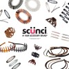scünci Scunci Plastic Side Hair Combs, Black, Clear, and Tortoise