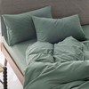 ELIMMO Bedding Duvet Cover Set Linen Like Texture 100% Cotton