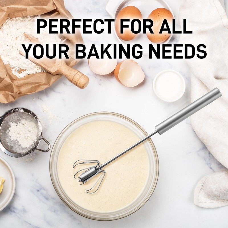 Push Action Egg Whisk