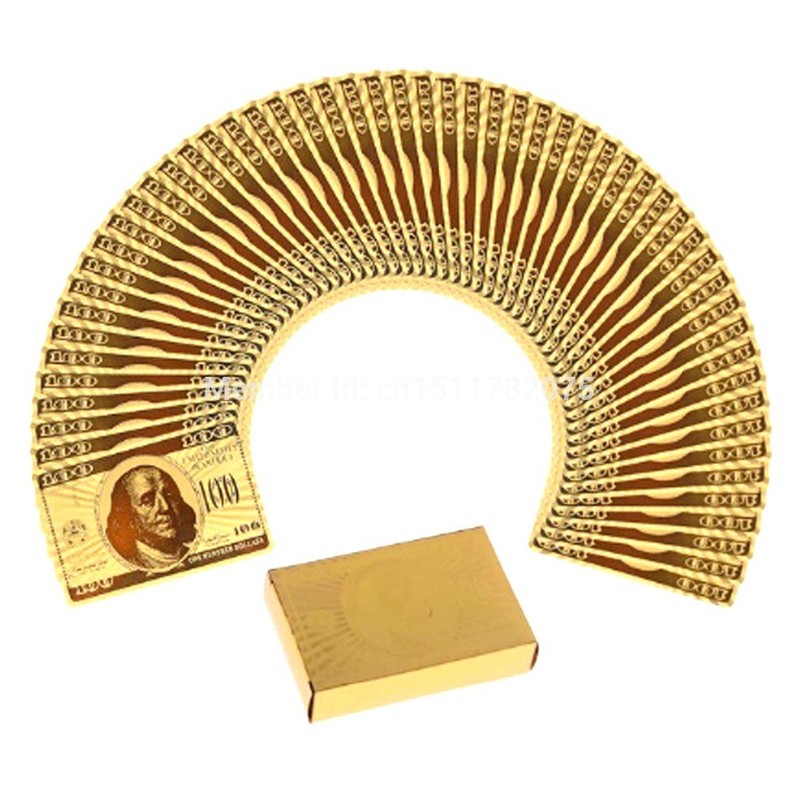 24K Gold Plated Playing Cards (Perfect for Christmas) (Gold)