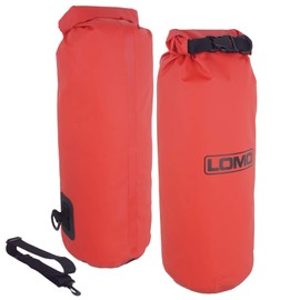 Lomo 12L Barrel Rolltop Dry Bag with Shoulder Strap - Red Kayak Hatch