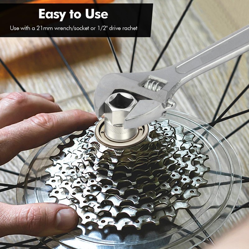 poeland Bicycle Freewheel Remover, Bicycle Cassette Tool, Sprocket Puller Tool