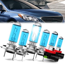 SPBRTBUB compatible with Sonata 2011-2014 Lights Headlights Bulbs, H7 High Beams + H7 Low Beam Halogen Headlights and H11 Fog Light, 6 PCS