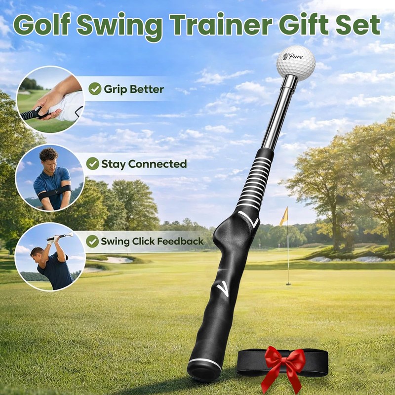 qbjgr Golf Swing Trainer Practice Ball + Free Golf Arm