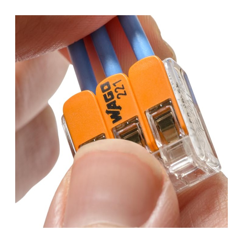 WAGO 221 Series - 50 x 3 Conductor Connecting Clamps