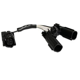 Custom LED OEM Turn Signal Y-Splitter Connectors Pair, 2-Wire, Black, Fits Select Yamaha Motorcycles