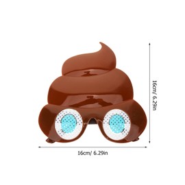 AOKWAWALIY Poop Sunglasses Novel Party Glasses Funky Sunglasses Costume Accessory Party Favor Make Up Prom Supplies