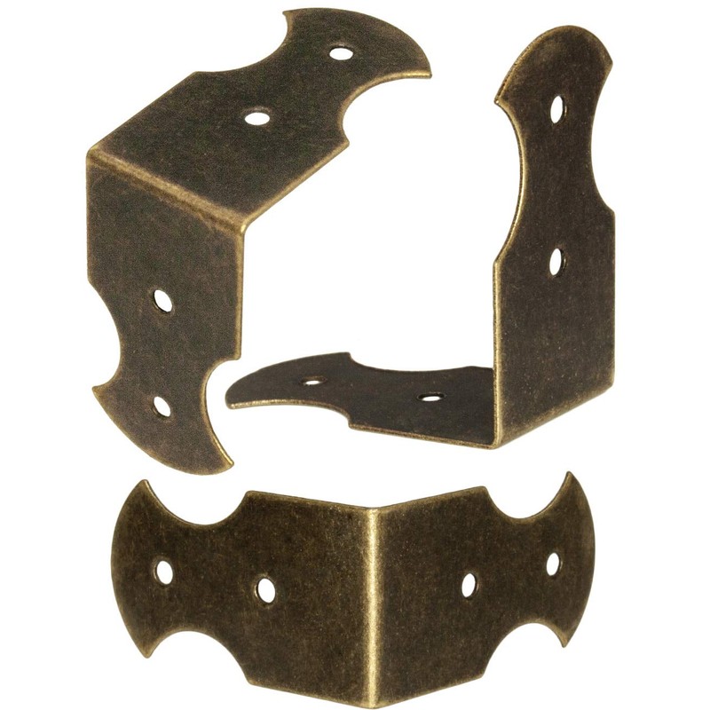 FUXXER® 40 x Angle Connectors Fittings Antique Vintage Brass Design