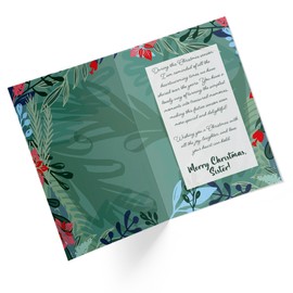 1Up Greetings Christmas Card for Sister | Merry Little Xmas | Your Purchase Helps Animals In Need | 5”x7.5” | Individual Card + Envelope | Woman Owned Small Business | USA