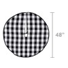 Holiday Time Black White Buffalo Plaid Christmas 48" Tree Skirt