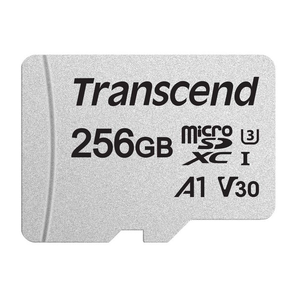 Transcend TS256GUSD300S-AE MicroSD Card, 256 GB, UHS-I U3 V30 A1 Class 10, Data Recovery Software Provided (English Language Not Guaranteed), Confirmed Compatible with Nintendo Switch