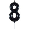 Black Number Birthday Candles (Number 8)