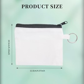 Monedero de sublimación de 32 piezas con cremallera, bolsa de lona para lápices, bolsa organizadora de cosméticos de lona, bolsa portátil para cosméti
