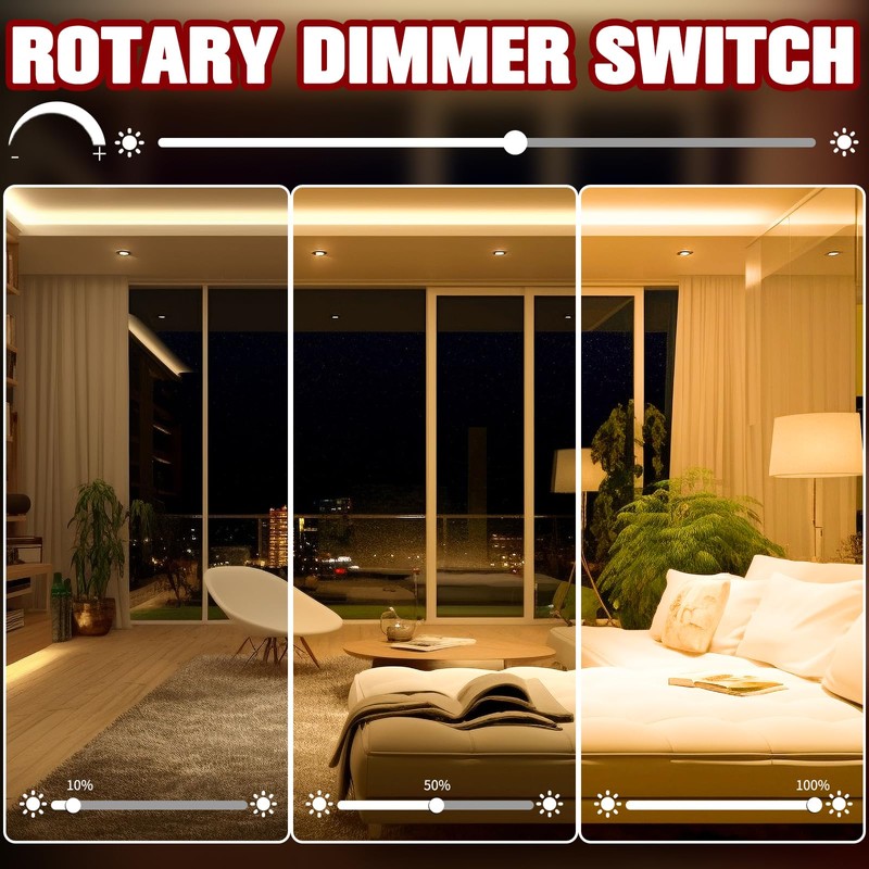 Doright 12V LED Dimmer Switch,RV Light Switch,12V 5A 60W Low
