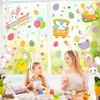 Breezy Valley 9 Sheets Easter Window Clings Decorations for Glass