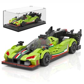 Mould King 27097 Technik Speed Champion Racing Car Clamping Blocks SC63 Sports Car Building Blocks Sets with Acrylic Display Box Gift for Adults and Teenagers (399 Pieces)