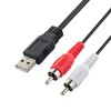 LBSC 1.5M USB 2.0 Male to 2 RCA Male Audio