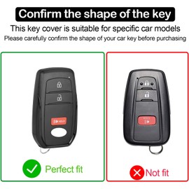 2 Piezas Funda de Goma de Silicona para Llavero, Funda para Llave Compatible con Toyota Tacoma Prius Corolla Cross 2025 2026 de 3 Botones, Protector de Repuesto para Accesorios de Automóvil Protege tu tecla inteligente tacoma Prius corola cruzada de araña