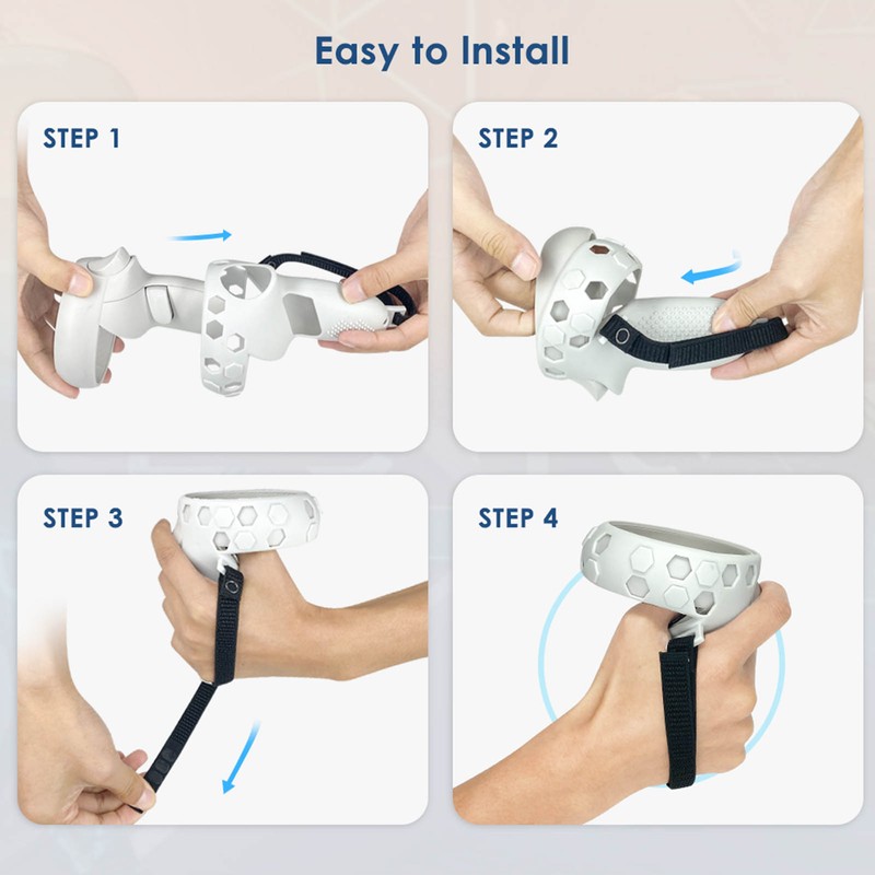 Controller Grip Cover Silicone VR Handle Protective Sleeve Anti Throw