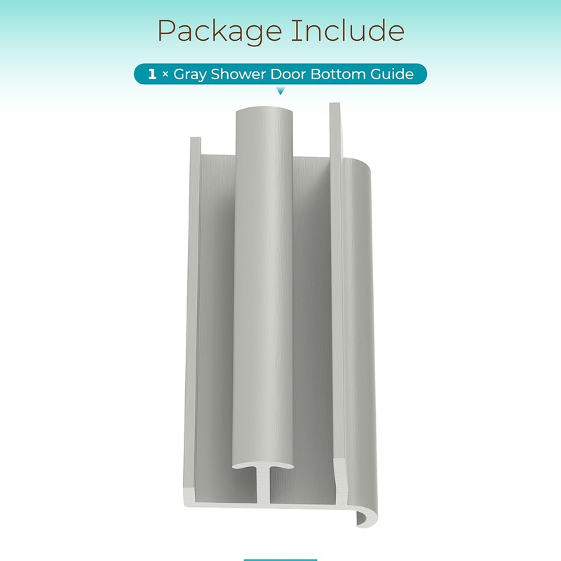 Shuisen Sliding Shower Door Bottom Guide for Glass Sliding Doors,