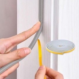 Door & Window Gap Filler Weatherstrip - 6mm 5M (Rubber Seal for Entry Doors & Window Frames) Door Gap Rubber D-Type - 6mm 10ea