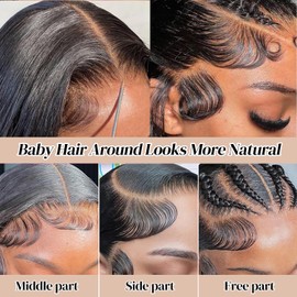 LICHANG 200 Density 13x4 Lace Front Wigs Human Hair 13x4 HD Frontal Human Hair Lace Front Wigs Straight Wigs Human Hair Straight Glueless Wigs Human Hair Pre Plucked for Women 30 Inch