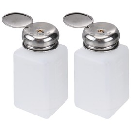 Baluue Empty Seal Alcohol Dispenser Anti-Static Press Plastic Pump Bottles Square 2 Pack