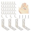 WellMade 1-1/2 " Stainless Steel L Brackets - 40 Pack