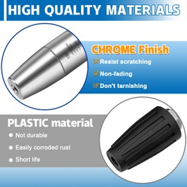 Boltigen Stainless Steel Turbo Nozzle Pressure Washer, 360° Rotating Pressure Washer Turbo Spray Tips Accessories, 3.0 GPM 1/4 Quick Connect Power Washer Attachments for Garden Car Cleaning